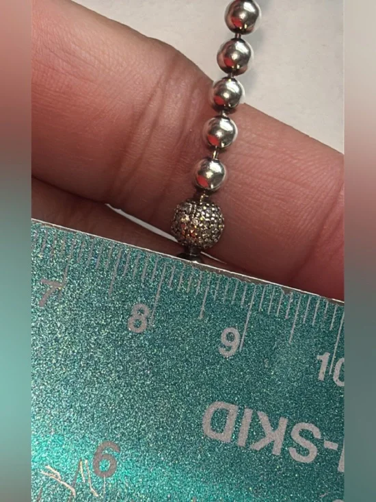 Pandora Sterling Silver Bead and Pave Bracelet - Picture 8 of 11